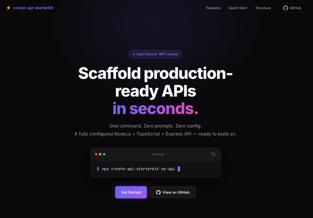 create-api-starterkit